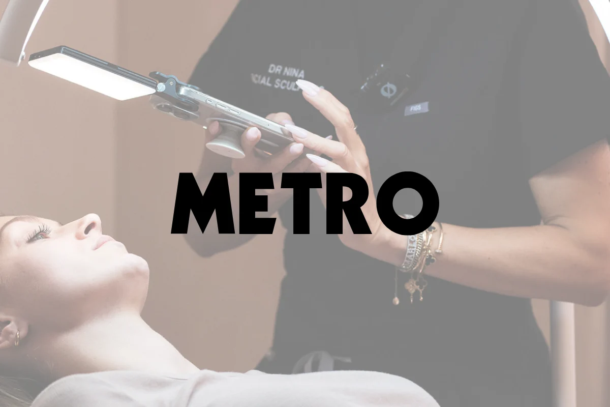 Metro masthead over a skin treatment at Facial Sculpting